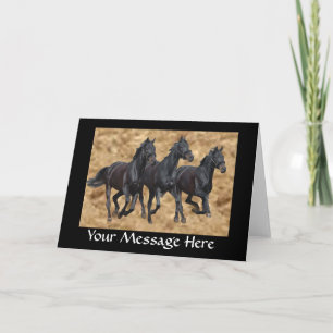 Cartes Pour Fêtes Annuelles Caractère d'ambiguité de chevaux