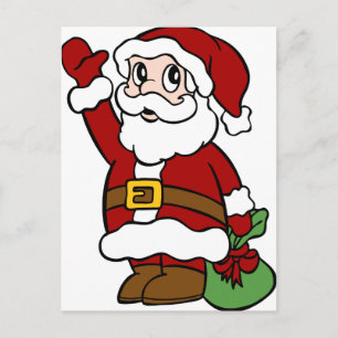 Cartes Pour Fêtes Annuelles Caractère de dessin animé du Père Noël