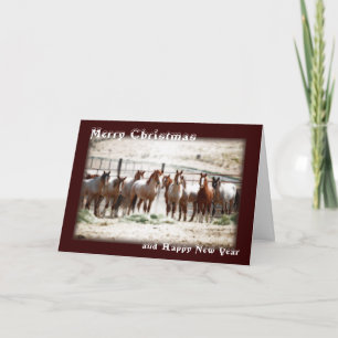 Cartes Pour Fêtes Annuelles Card - Christmas : Horses