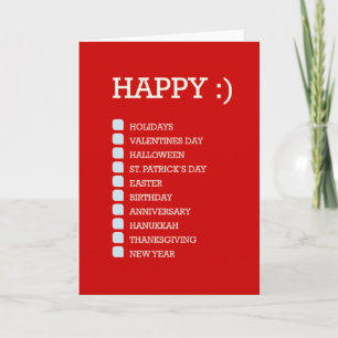 Cartes Pour Fêtes Annuelles Card pour tous les Seasons
