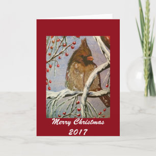 Cartes Pour Fêtes Annuelles Cardinal Cardinal Grey Card