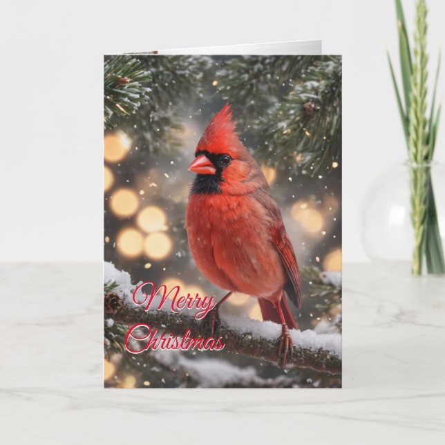 Cartes Pour Fêtes Annuelles Cardinal de Noël (Devant)