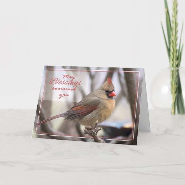 Cartes Pour Fêtes Annuelles Cardinal de Pâques (Devant)