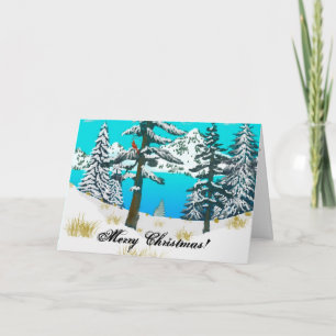 Cartes Pour Fêtes Annuelles Cardinal d'hiver