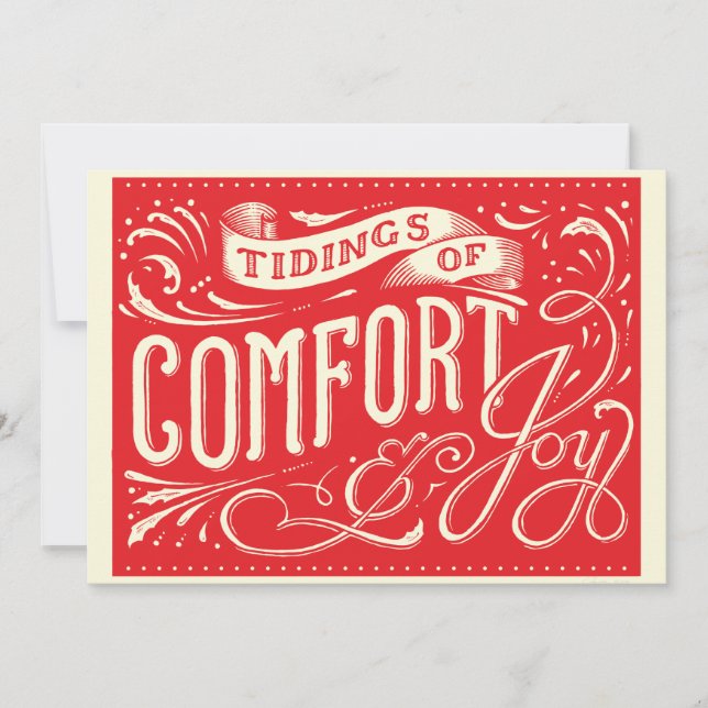 Cartes Pour Fêtes Annuelles Carding of Comfort and Joy Christmas Card (Devant)