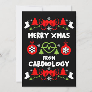 Cartes Pour Fêtes Annuelles Cardiologie Noël Cadeaux Médicales du personnel