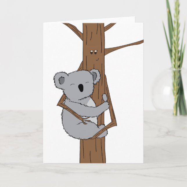 Cartes Pour Fêtes Annuelles Caresse de koala (Devant)