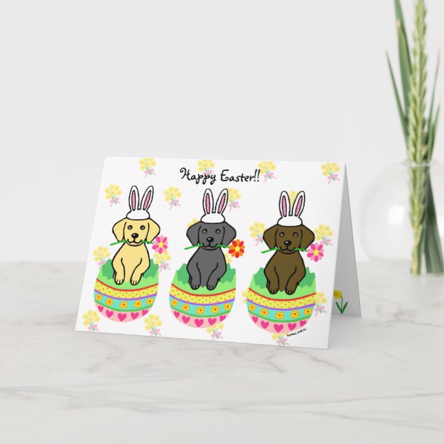 Cartes Pour Fêtes Annuelles Caricature de marionnettes du laboratoire d'oeufs  (Devant)