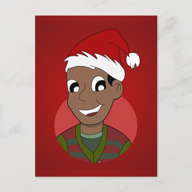 Cartes Pour Fêtes Annuelles Caricature de Noël (Devant)