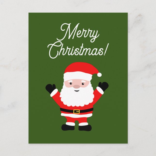 Cartes Pour Fêtes Annuelles Caricature de Noël de Jolly Santa Claus (Devant)