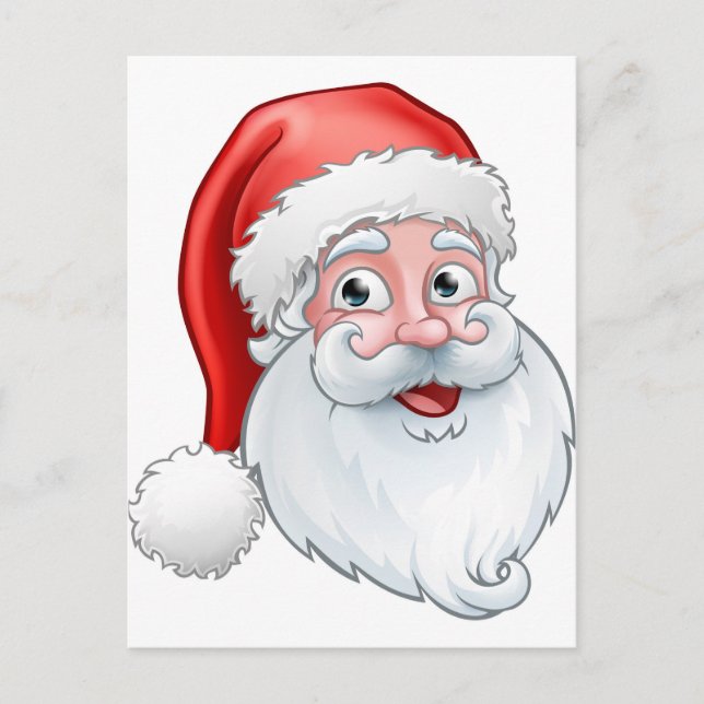 Cartes Pour Fêtes Annuelles Caricature du Père Noël (Devant)
