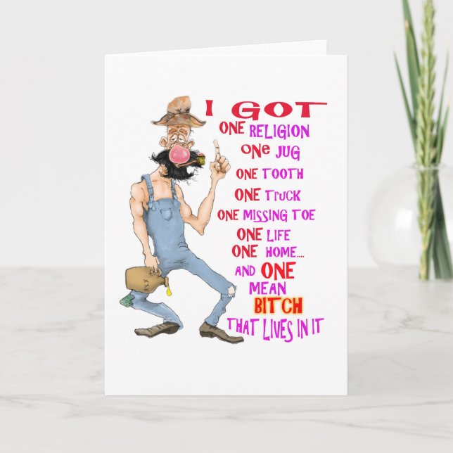 Cartes Pour Fêtes Annuelles Caricature humoristique agricole (Devant)