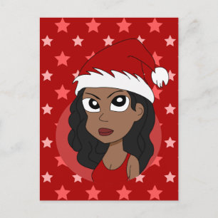 Cartes Pour Fêtes Annuelles Caricature pour fille de Noël