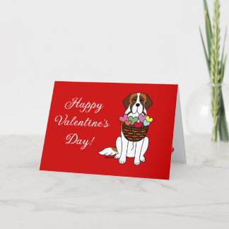 Cartes Pour Fêtes Annuelles Caricature Saint Bernard Saint Valentin