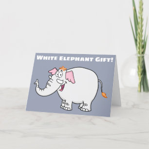 Cartes Pour Fêtes Annuelles Caricature White Elephant Exchange