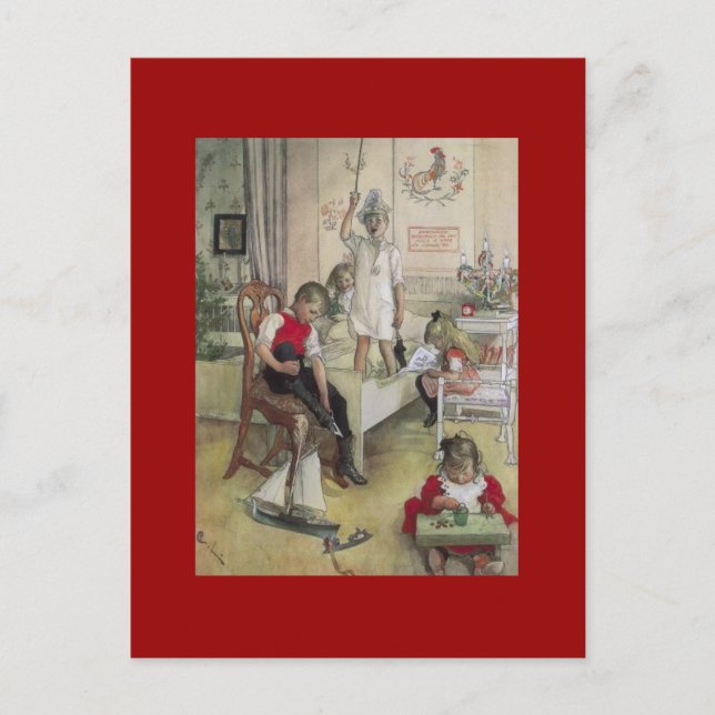 Cartes Pour Fêtes Annuelles Carl Larsson Noël matin 1894 (Devant)