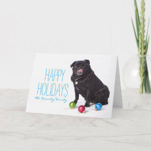 Cartes Pour Fêtes Annuelles Carlin avec des ornements de Noël