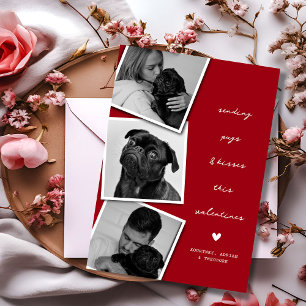 Cartes Pour Fêtes Annuelles Carlins et baisers Collage de photos Valentines