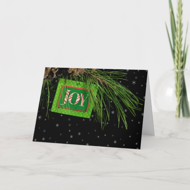 Cartes Pour Fêtes Annuelles Carnet de Noël Joy sur l'arbre (Devant)