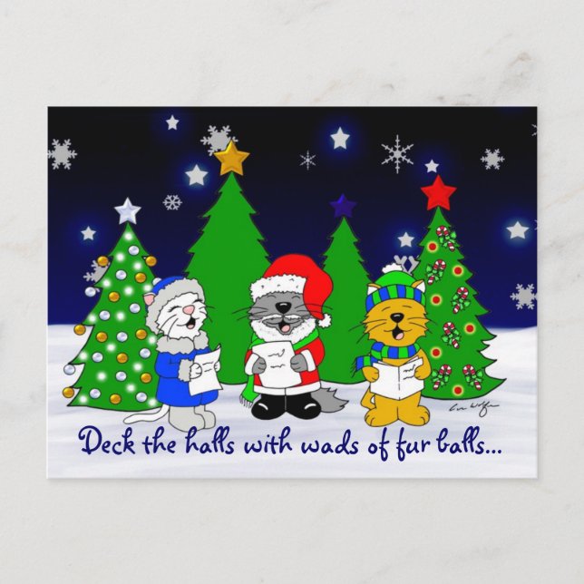 Cartes Pour Fêtes Annuelles 'Carolers brouillés (Devant)