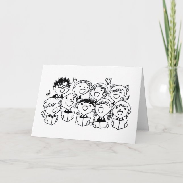 CARTES POUR FÊTES ANNUELLES CAROLEUR DE L'AUTRE CÔTÉ DES MILES À **NOËL** (Devant)
