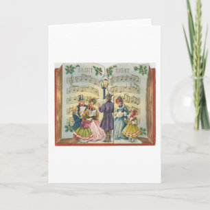 Cartes Pour Fêtes Annuelles Caroleur de Noël Vintage