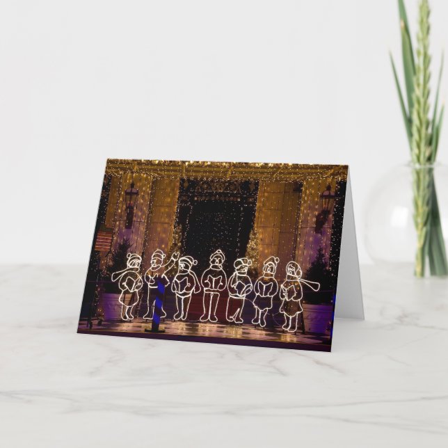 Cartes Pour Fêtes Annuelles Caroleurs de Noël (Devant)