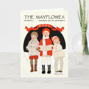 Cartes Pour Fêtes Annuelles Caroling Children