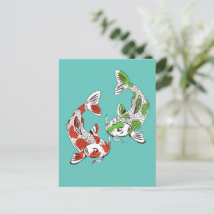Cartes Pour Fêtes Annuelles Carpe Koi