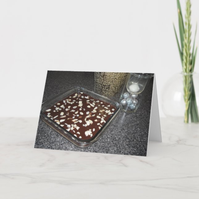 Cartes Pour Fêtes Annuelles Carrés au chocolat avec recette (Devant)