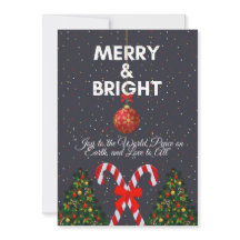 "Carte de Noël Joyeuse et brillante"
