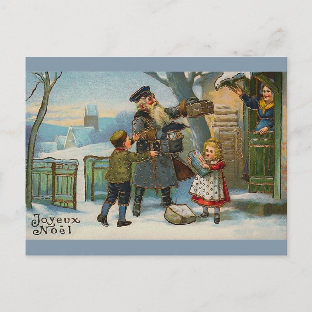 Cartes Pour Fêtes Annuelles "Carte de Noël vintage de Joyeux Noel " (Devant)