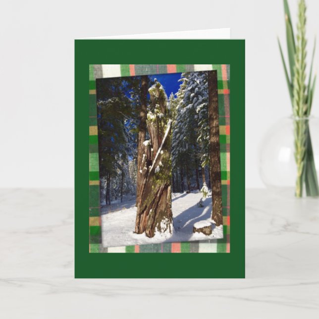 Cartes Pour Fêtes Annuelles "Carte de note de sculpture hivernale" (Devant)