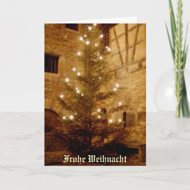 Cartes Pour Fêtes Annuelles Carte-Frohe allemande Weihnacht de Noël (Devant)