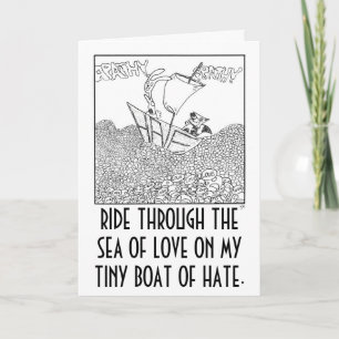 Cartes Pour Fêtes Annuelles Carte-Mer simple de jour de conscience de l'amour