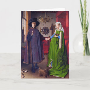 Cartes Pour Fêtes Annuelles Carte: Portrait de mariage par Jan Van Eyck