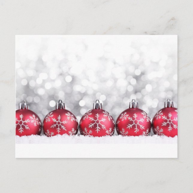 CARTES POUR FÊTES ANNUELLES **CARTE POSTALE POUR NOËL** AVEC BULBES JOLIES (Devant)