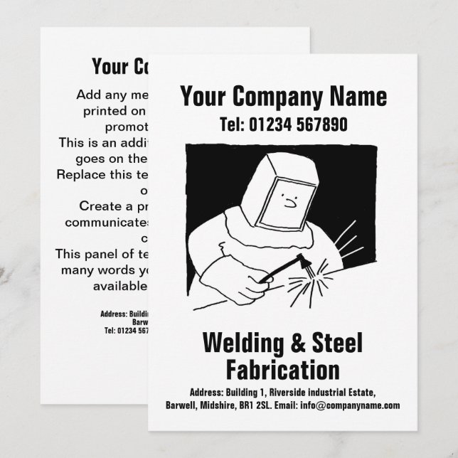 Cartes Pour Fêtes Annuelles Carton de conception de soudage et de fabrication (Devant / Derrière)
