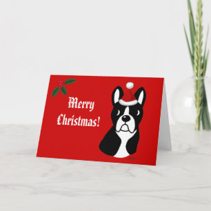 Cartes Pour Fêtes Annuelles Carton de Noël de Boston Terrier