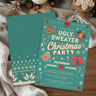 Cartes Pour Fêtes Annuelles Carton d'invitation à une soirée de Noël avec un a