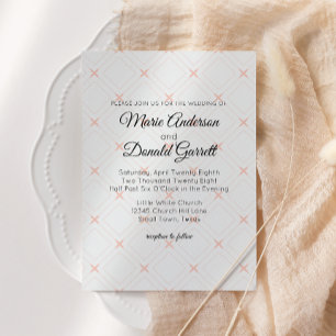 Cartes Pour Fêtes Annuelles Carton d'invitation de mariage géométrique pêche p