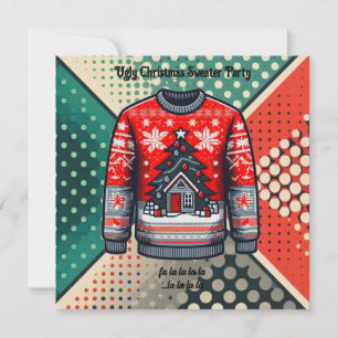 Cartes Pour Fêtes Annuelles Carton d'invitation Pop Art au thème de Noël avec