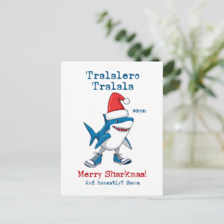 Cartes Pour Fêtes Annuelles Cartoon Tralalero Tralala Says Merry Sharkmas