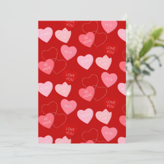 Cartes Pour Fêtes Annuelles Cascade Candy Heart