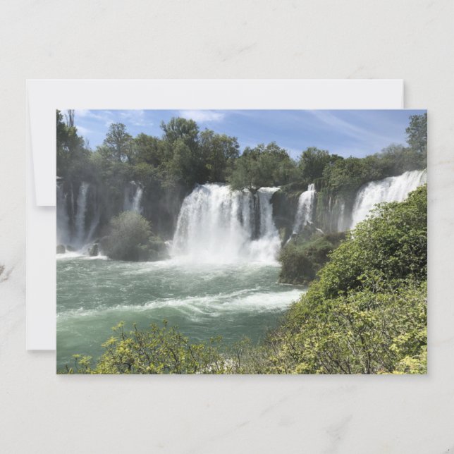 Cartes Pour Fêtes Annuelles Cascades en Bosnie-Herzégovine sur une (Devant)