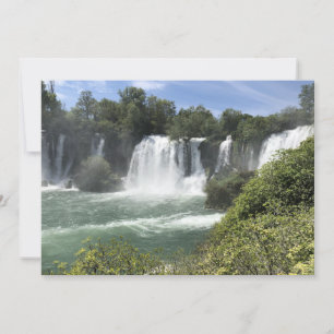 Cartes Pour Fêtes Annuelles Cascades en Bosnie-Herzégovine sur une