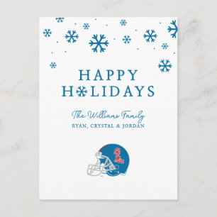 Cartes Pour Fêtes Annuelles Casque de football Ole Miss Bleu clair