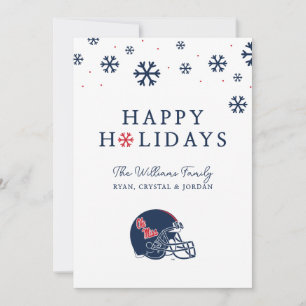 Cartes Pour Fêtes Annuelles Casque de football Ole Miss Bleu foncé