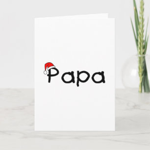 Cartes Pour Fêtes Annuelles Casquette de Père Noël de Noël de papa