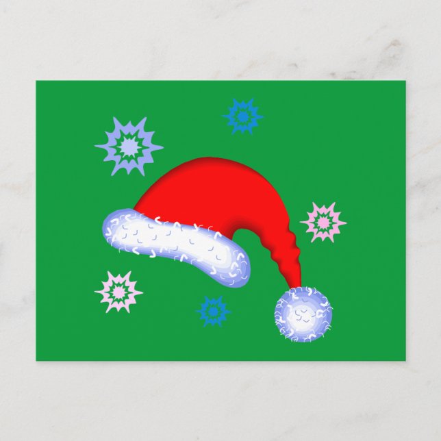 Cartes Pour Fêtes Annuelles Casquette du Père Noël (Devant)